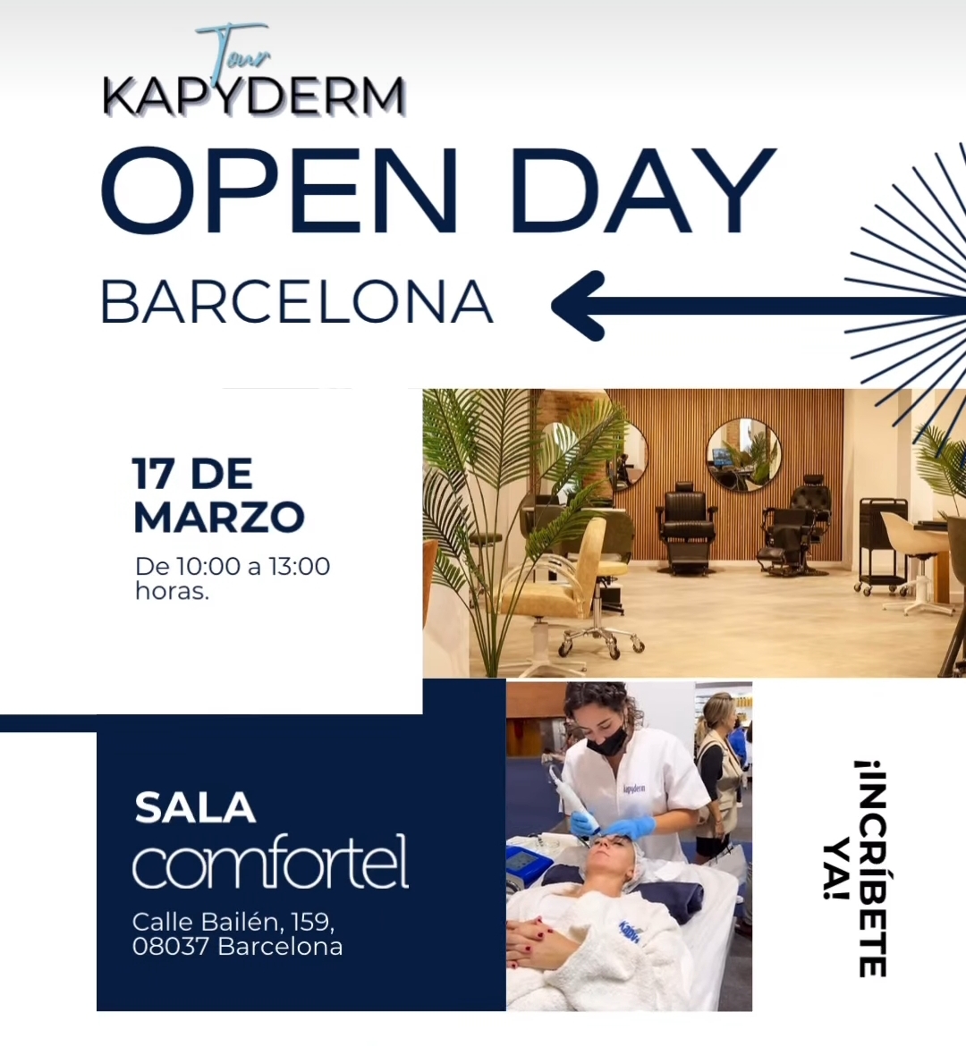 El Tour kapyderm comienza y el primer OPEN DAY será en BARCELONA.